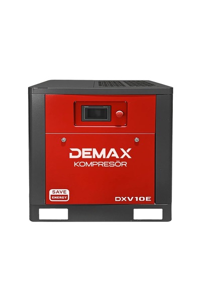 DEMAX KOMPRESÖR İnvertörlü Vidalı Hava Kompresörü 10 Hp (TEK MAKİNE)