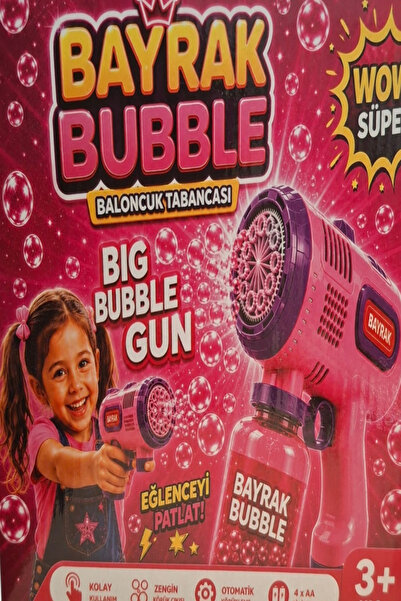 Ztoys Bubble Gun Köpük Baloncuk Tabancası Büyük Boy Mavi veya Pembe
