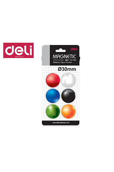Deli Στρογγυλοί Μαγνήτες 30mm Διάφορα Χρώματα BBL (231.7825)
