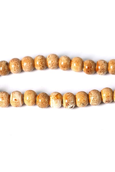 NO BRAND Κεραμική στρογγυλή crackle χάντρα 8mm/κλωστή 50 τμχ - %cf%86%cf%85%c...
