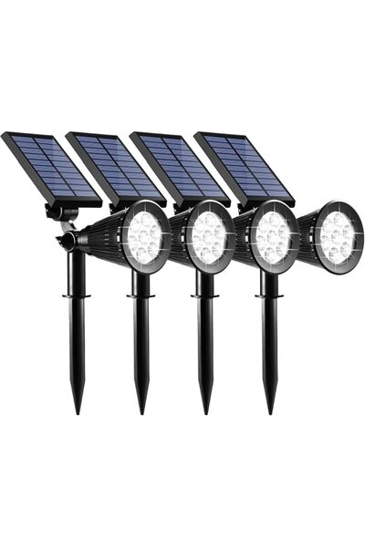 GENERAL Solar Spotlights Outdoor, 7 LEDs 2-in-1 Waterproof Adjustable Solar P...