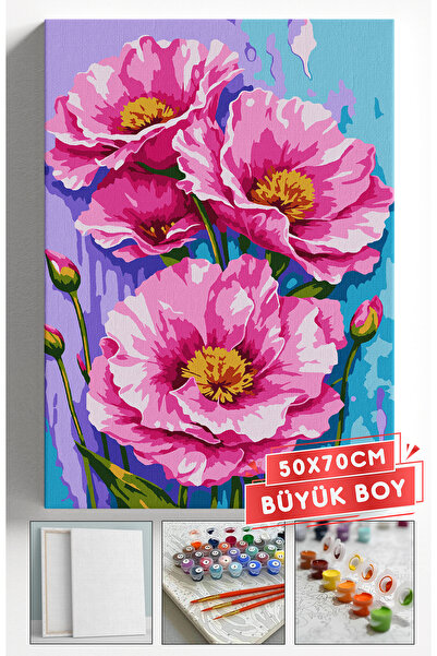Akihabara Sayılarla Boyama Hobi Seti Çerçeveli Numaralı Tuval Fırça Boya Dahi...