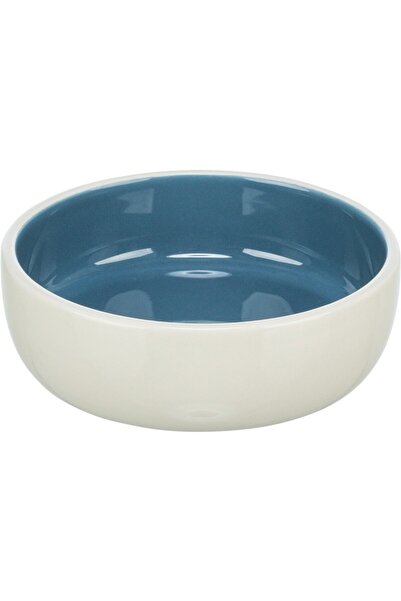 Trixie Bol ceramic pentru pisici, 0,3 l / 13 cm, crem/albastru