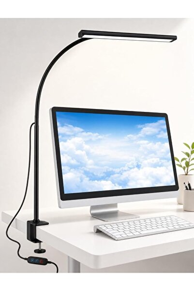 SKY TOUCH مصباح مكتب LED من SKY-TOUCH مع مشبك، إضاءة قابلة للتثبيت على المكتب...