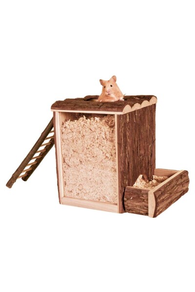 Trixie Turn de joacă și cuib pentru hamsteri, din lemn, 25 x 24 x 20 cm