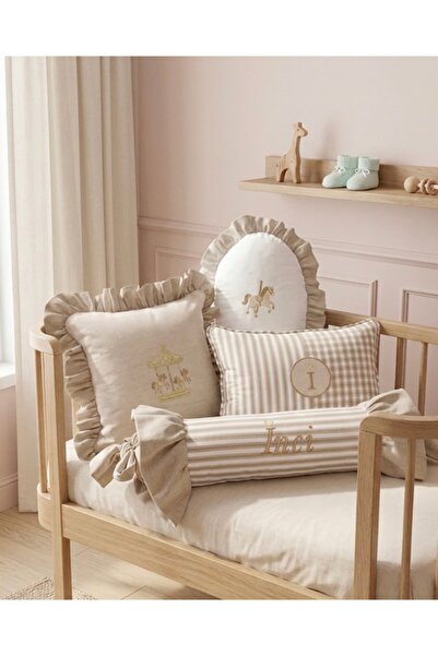 Hey Little Dear Kişiye Özel İsim Nakışlı Signature Sage Carousel 4'lü Set