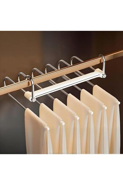 KASTWAVE 6-Tier No-Slip Pants Hanger with Rotating Hook, Space-Saving Multi-L...