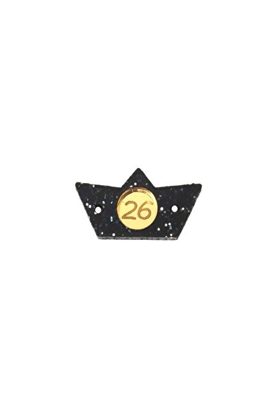 NO BRAND 26 Γούρι Βαρκούλα glitter με στρογγυλό χρυσό μεταλλικό χρώμα plexigl...