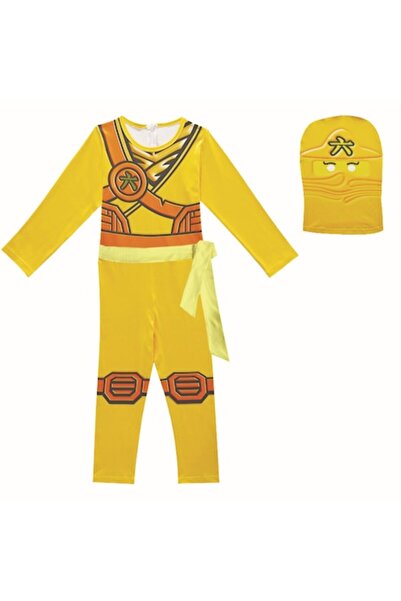 Funny Party Shop Costum copii Ninjago, Ninja Galben, 4-5 ani