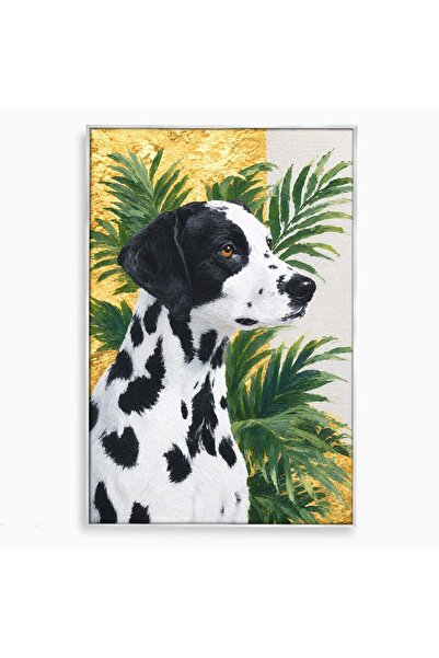 Luxcanva Tablou Canvas Dalmatian Regal 40x60 cm cu Rama Argintiu Dalmatian Ca...
