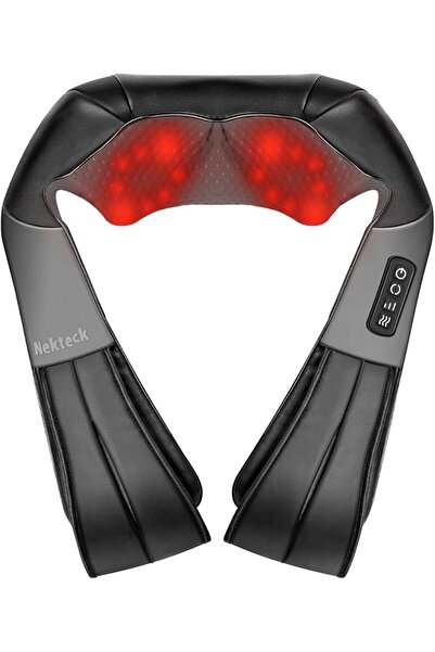 Nekteck Back Neck and Shoulder Massager with Heat, Deep Tissue 3D Kneading Sh...