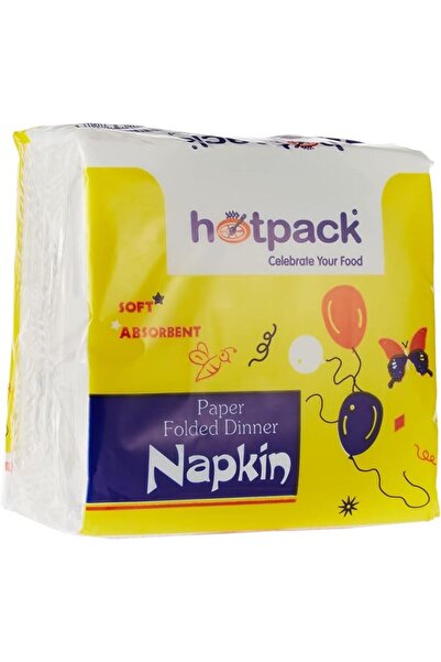 Hotpack مناديل ورقية - 30 × 30 سم - 80 قطعة، بيضاء