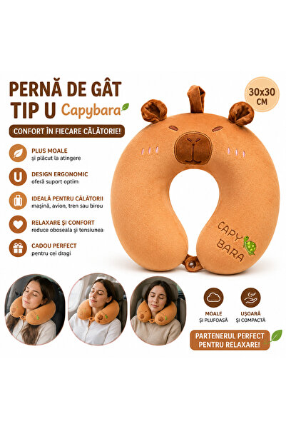 SHOP LIKE A PRO Perna de Gat Tip U, din Plus, 30 x 30 cm, Suport Confortabil ...