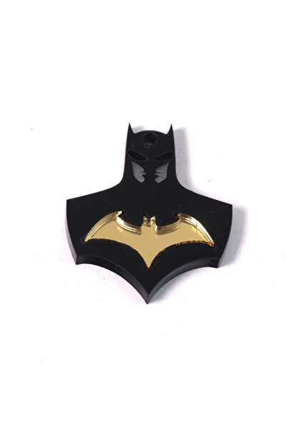 NO BRAND Batman με νυχτερίδα δίχρωμο plexiglass κρεμαστό 39x35mm - %ce%bc%ce%...