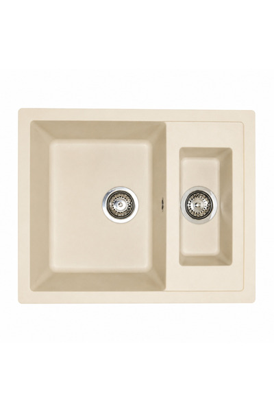 GRANİT EVİYE 63X50 KREM 1.5 GÖZ DAMLALIKSIZ MUTFAK EVİYESİ