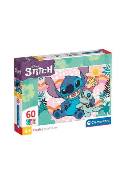 CLEMENTONI Παιδικό Παζλ Σούπερ Χρωματιστό Disney Stitch 60 τεμάχια