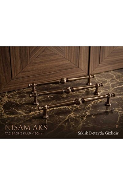 TAÇ BRONZ 160 MM MOBİLYA KULP 5 li