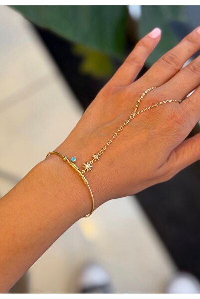 ANKA JEWELLRY Women's Steel Star Detail Shammeran Bracelet