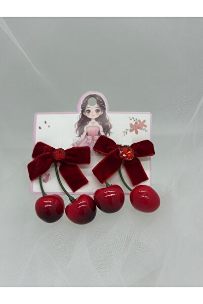 LİNA ATELIER KIZ ÇOCUK PENS TOKA KİRAZLI