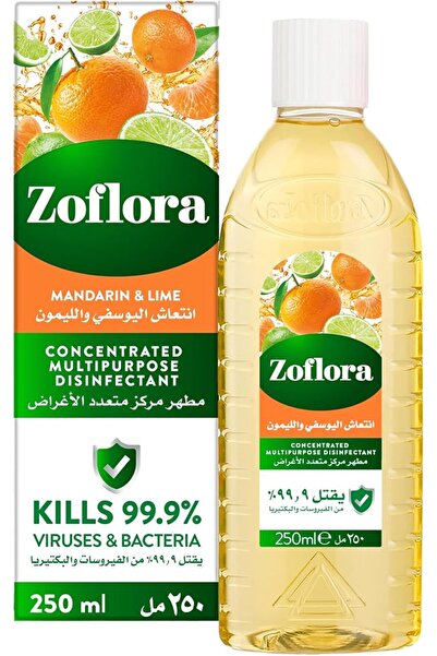 Zoflora Concentrated Disinfectant, Mandarin & Lime, 250ml, Floor Cleaner, Kit...