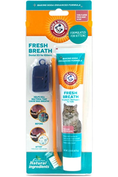 Arm&Hammer Arm and Hammer Fresh Breath Dental Kit for Kittens Cat Toothbrush ...