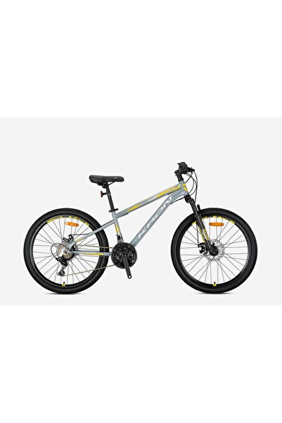 Kron VORTEX 4.0 - 26" MTB - 14' - 21 Vites - V.B. - Nardo Gri-Gri/Sarı