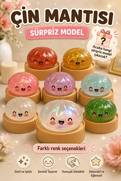 hak-iş oyuncak Orijinal Simli Çin Mantısı Squishy Oyuncak | Sağlığa Uygun Yıkanabilir Yumuşak Oyuncak | Sürpriz Ren