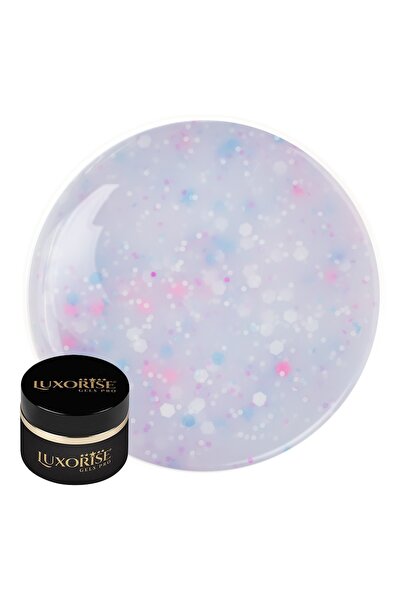 LUXORISE Gel UV de construcție pentru unghii Confetti Cake 15ml, Glazură de a...
