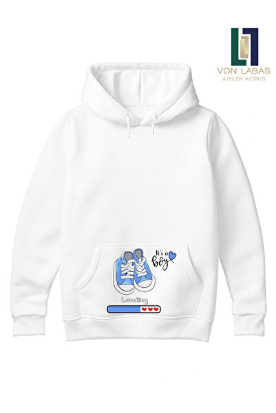 Grafftee Clothing Hamile Anne Adayı Temalı Özel Tasarım Unisex Premium Pamuklu Sweatshirt- Yüksek Kalite Baskılı