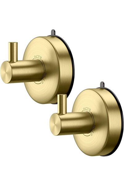 DGYB Suction Cup Hooks - Gold Towel Hooks for Bathrooms - SUS 304 Stainless S...