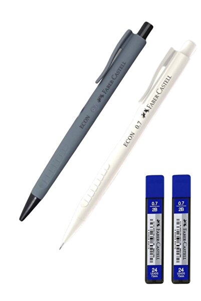 Faber Castell Econ 0.7 mm Versatile Tip Pen White and Gray + 2 Packs of 0.7 m...