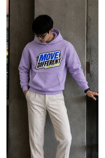 caddekombin سويت شيرت رجالي من Move Different مطبوع عليه جرافيتي وجيوب كنغر و...