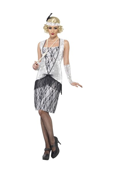 Fun Fashion Αποκριάτικη Στολή Φλάπερ Ασημί L (25278L)