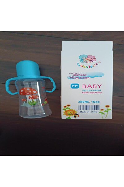AVA Biberon pentru Copii Babyluck 280ml cu Tetina și Mânere din PP, Fără BPA ...