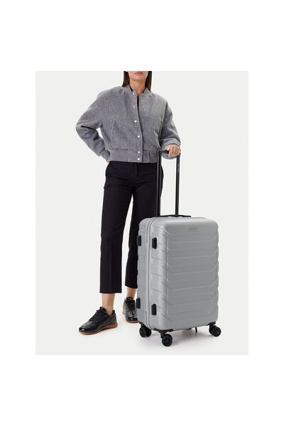 Gino Rossi Valiză unisex medie, argintie