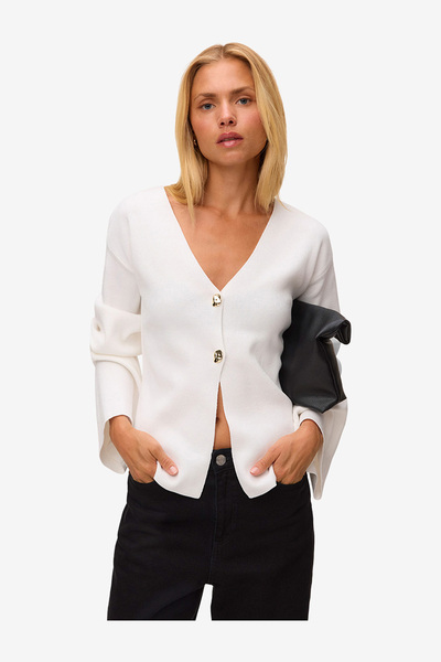 Vero Moda Women's VMSUSANNE Long Sleeve Button Cardigan Knit