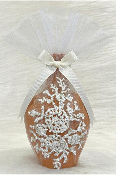 ZEYMERADE White Luxury Applique Testi, Ornate Bridal Henna Night Cube, Weddin...
