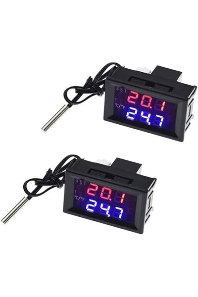 GENERAL قطعتان من جهاز التحكم في درجة الحرارة W1209WK -50 إلى 110 درجة مئوية ...