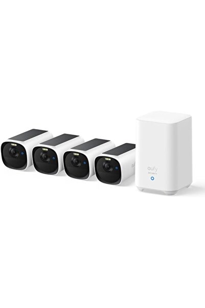 Eufy Security طقم كاميرات eufyCam E40 المكون من 4 كاميرات، كاميرا أمان تعمل ب...