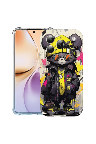 bestcase ®   Αντικραδασμική Θήκη για Honor 600 Pro, Αρκουδάκι σε Παστέλ χρώμα...