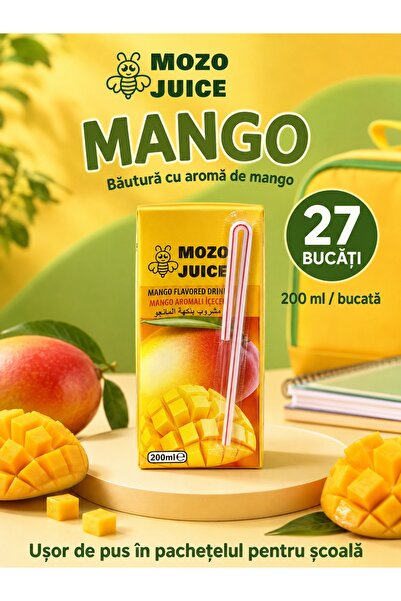 Mozo 🍍 JUICE suc pai – Băutură cu aromă mango , 27 × 200 ml