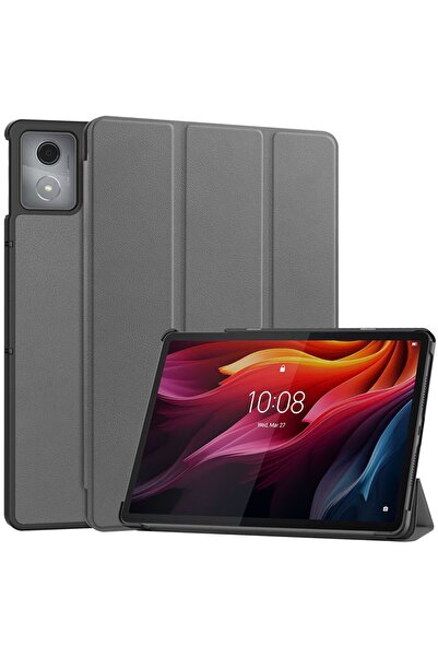 OEM Θήκη Τριπλής Αναδίπλωσης με Στήριγμα για Lenovo Tab K11 Plus - Γκρι