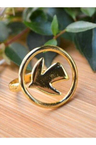 Stoneage Adjustable gold ring - gold color -