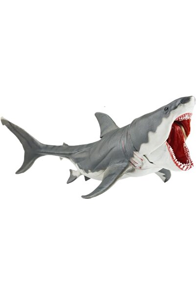 TERRIFI Realistic Megalodon Shark Toy with Movable Jaw, Ocean Animal Figurine...