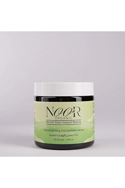 NOOR ORGANIC معجون الحناء الفاخر مع الجينسنغ والفيتامينات والشيكوري الطبيعي -...