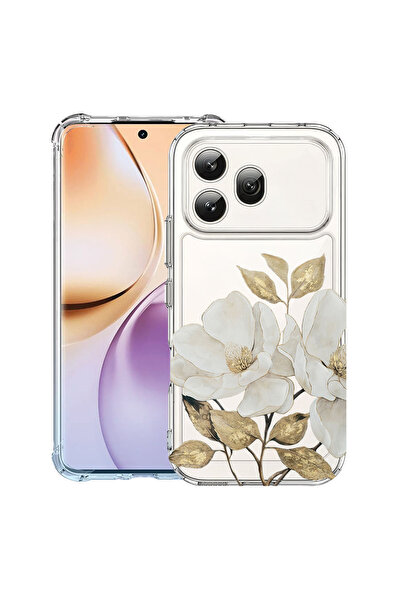 bestcase Έξυπνος ®   Αντικραδασμική Θήκη για Honor 600, Φλοράλ - Χρυσή Καμέλι...