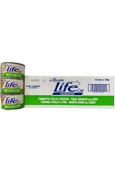 Life Cat طعام رطب: تونة، دجاج، وفراخ، 150 جرام × 24 عبوة