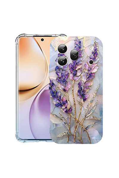 bestcase Έξυπνος ®   Αντικραδασμική Θήκη για Honor 600 Pro, Φλοράλ - Χρυσή Ορ...