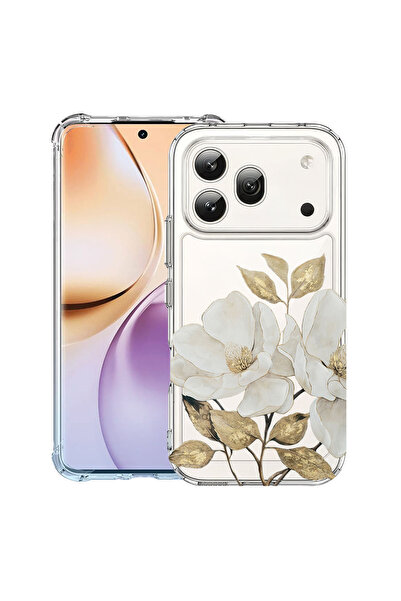 bestcase Έξυπνος ®   Αντικραδασμική Θήκη για Honor 600 Pro, Φλοράλ - Χρυσή Κα...