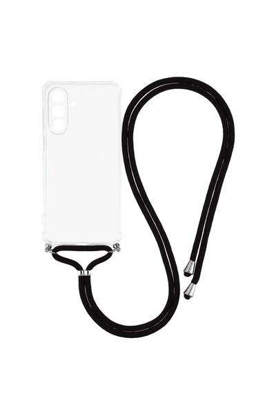 OEM Θήκη σιλικόνης TPU με κορδόνι λαιμού για Samsung Galaxy A17 5G - Διάφανη